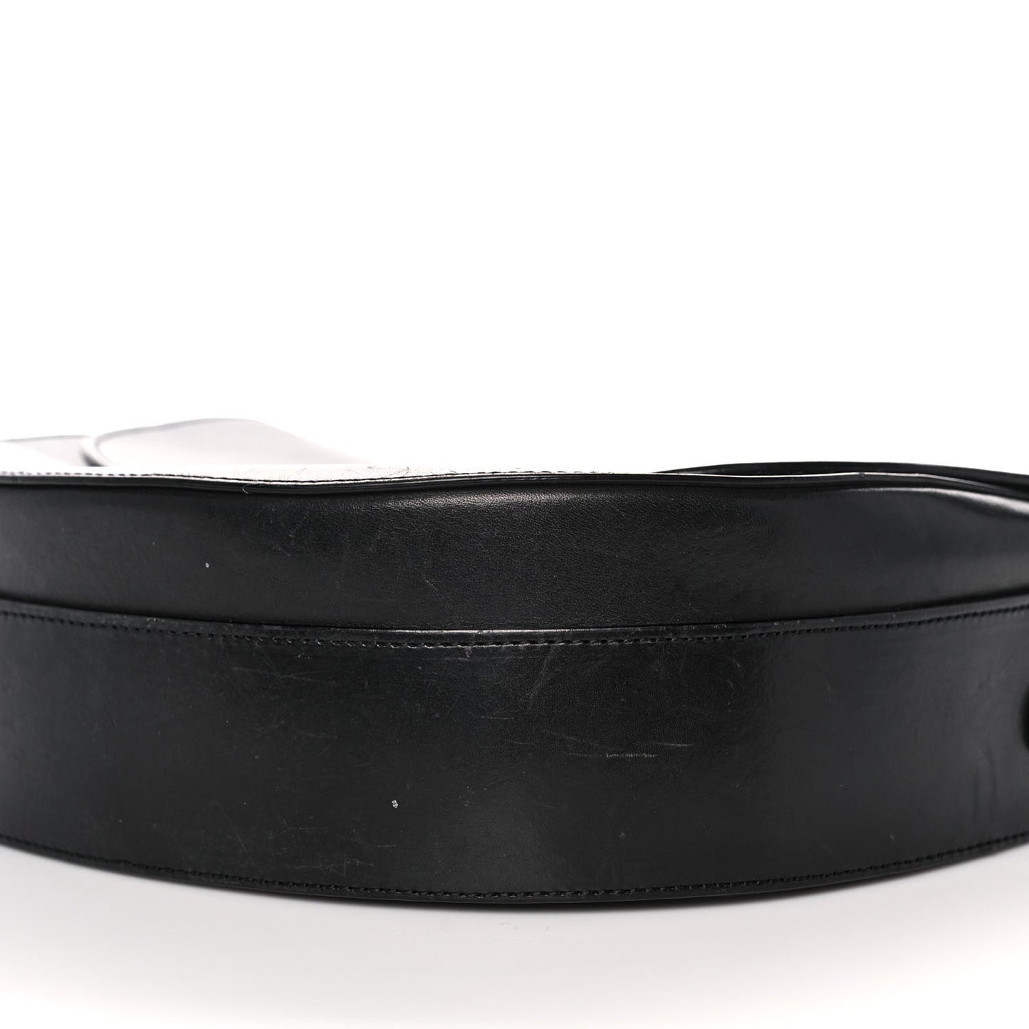 Calfskin Saddle Crossbody Bag Black