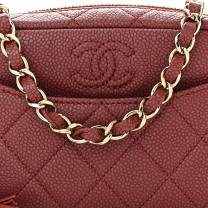 Chanel Caviar Quilted Mini Coco Tassel Camera Case Burgundy 7 of 10