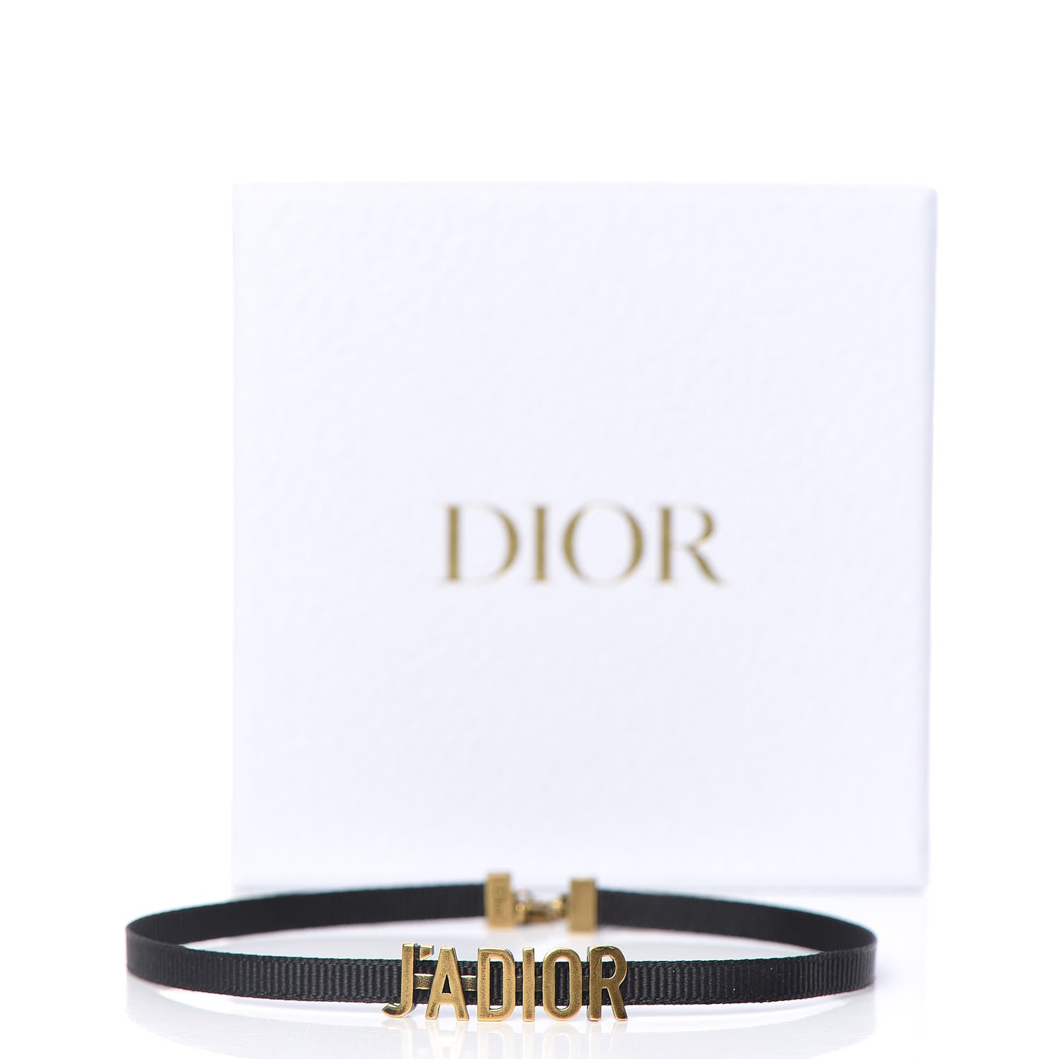 Christian Dior Grosgrain Ribbon J'Adior Logo Choker Necklace Black 5 of 5