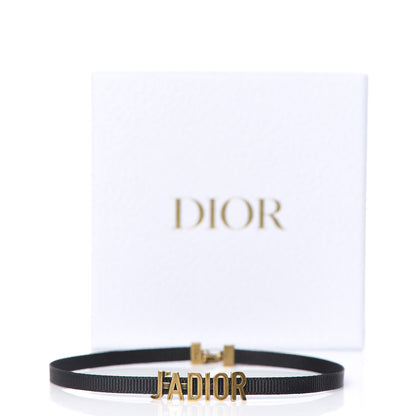 Christian Dior Grosgrain Ribbon J'Adior Logo Choker Necklace Black 5 of 5