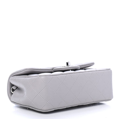 Chanel Lambskin Quilted Mini Rectangular Flap Grey 3 of 4