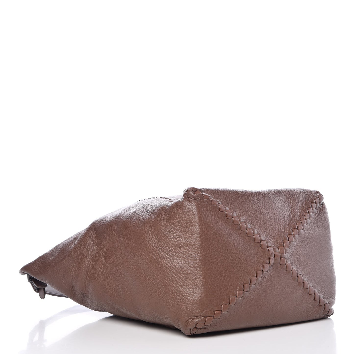 Washed Cervo Deerskin Loop Hobo Bag Elephant