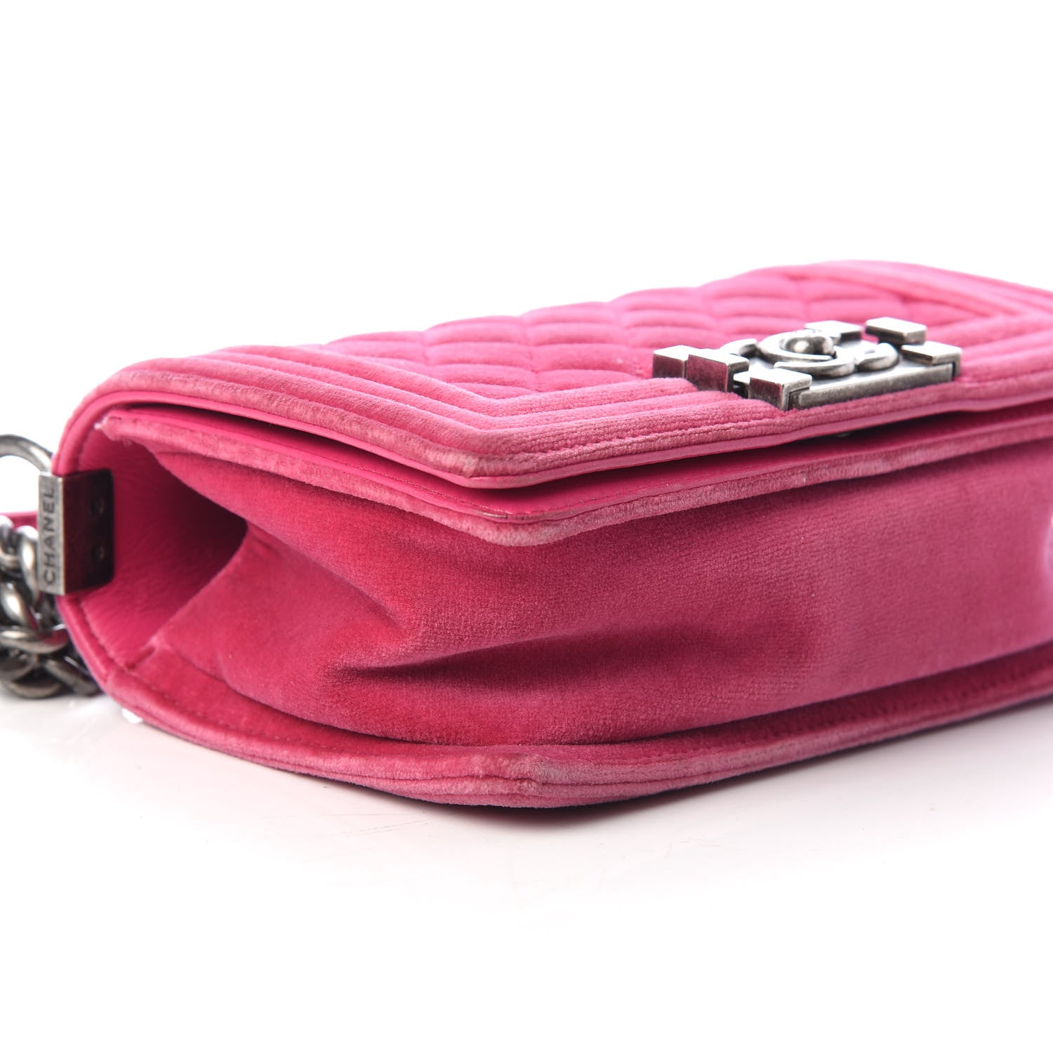 Chanel Velvet Quilted Small Boy Flap Fuchsia 9 of 10