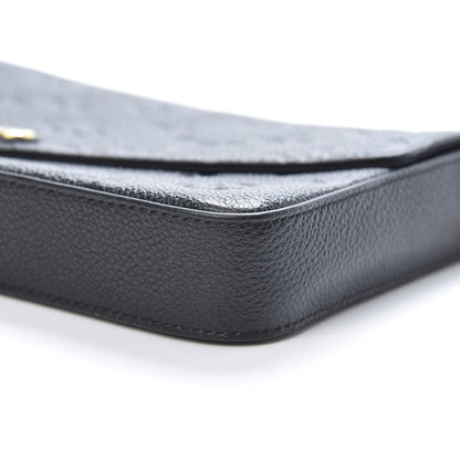 Louis Vuitton Empreinte Pochette Felicie Chain Wallet Black 10 of 11