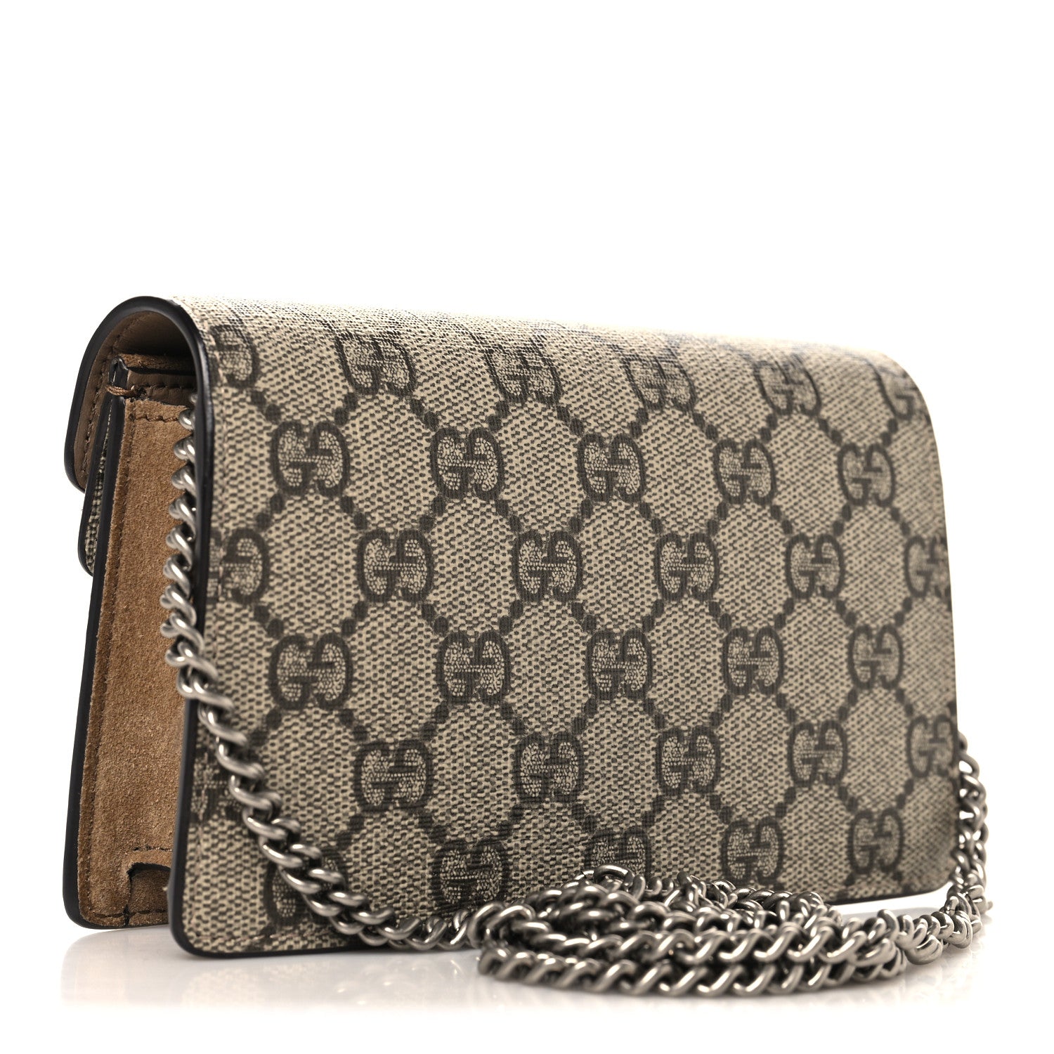 Gucci GG Supreme Monogram Super Mini Dionysus Shoulder Bag Taupe 2 of 9