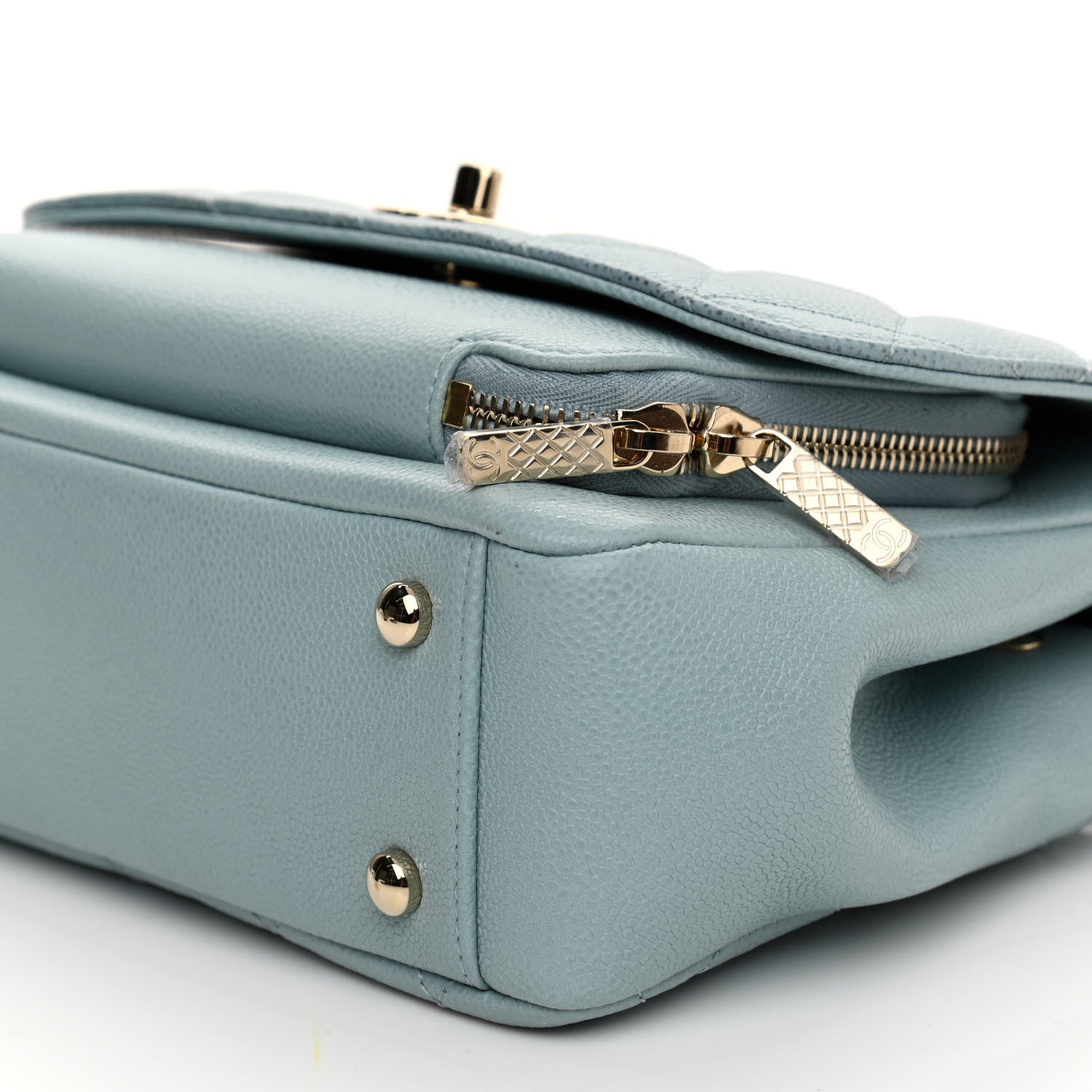 Chanel Caviar Quilted Medium Business Affinity Flap Light Blue 6 of 11