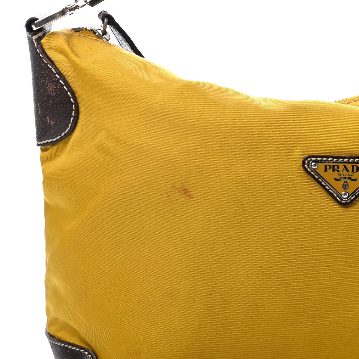 Prada Nylon Hobo Yellow 5 of 5