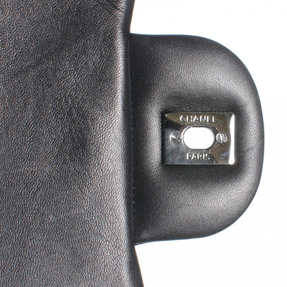 Chanel Lambskin Quilted Jumbo Single Flap Dark Metallic Grey 6 of 9