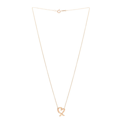 Tiffany 18K Rose Gold Small Paloma Picasso Loving Heart Pendant Necklace 3 of 4