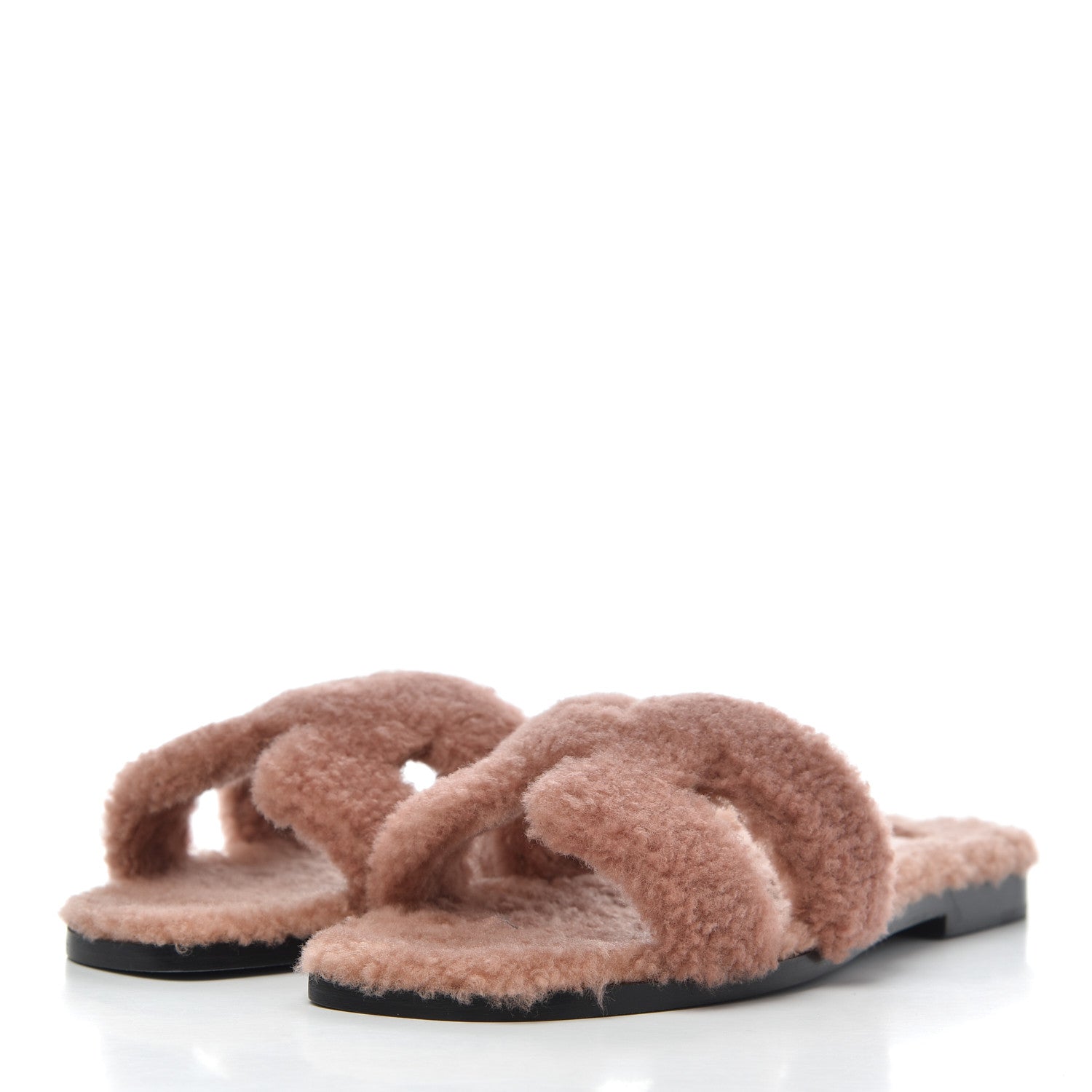 Hermes Woolskin Oran Sandals 36 Rose Aube 3 of 12