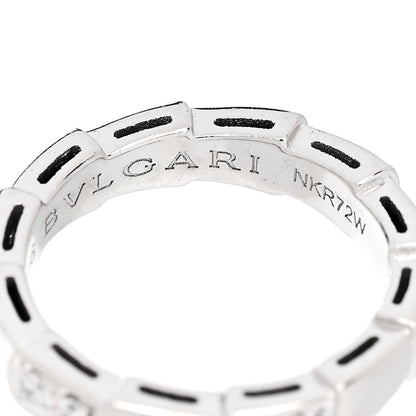 Bulgari 18K White Gold Diamond Serpenti Viper Band Ring 46 3.75 5 of 6