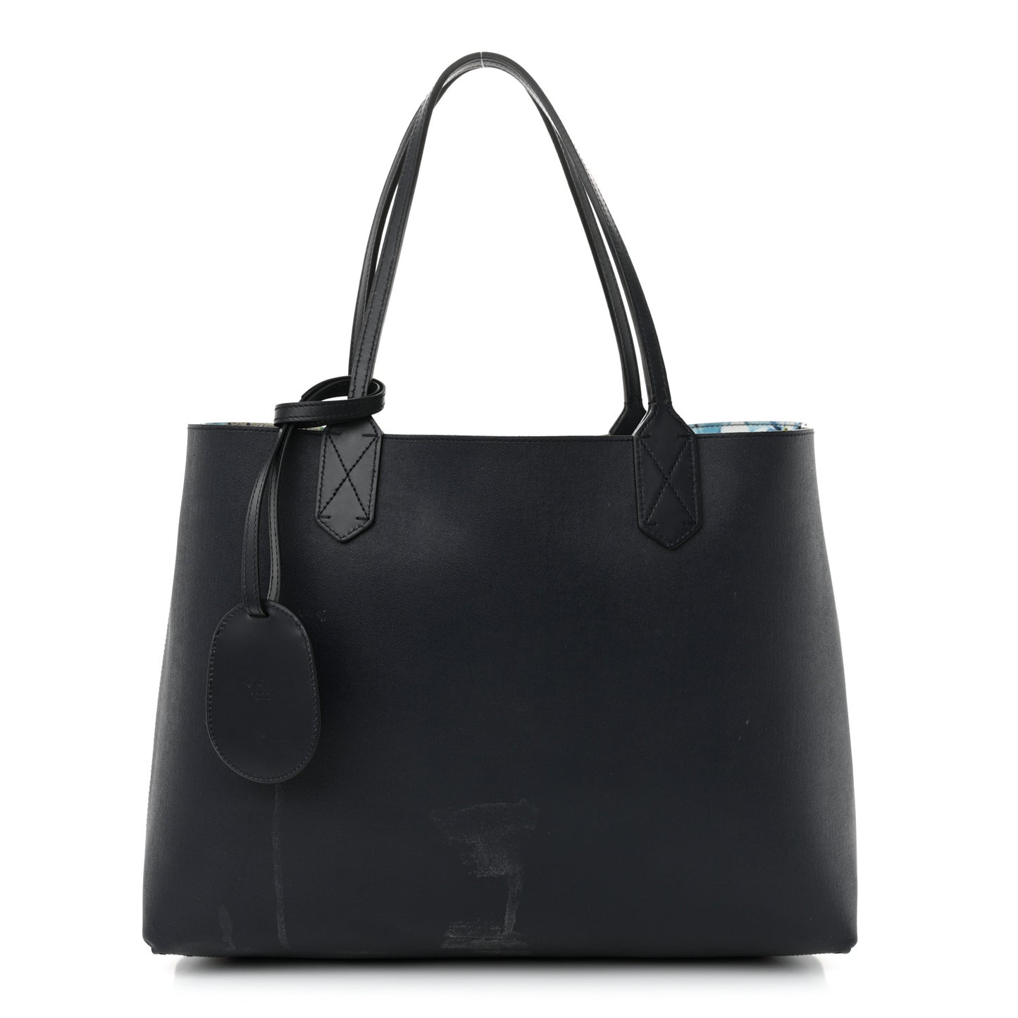 GG Supreme Monogram Blooms Medium Reversible Tote Beige Blue Navy