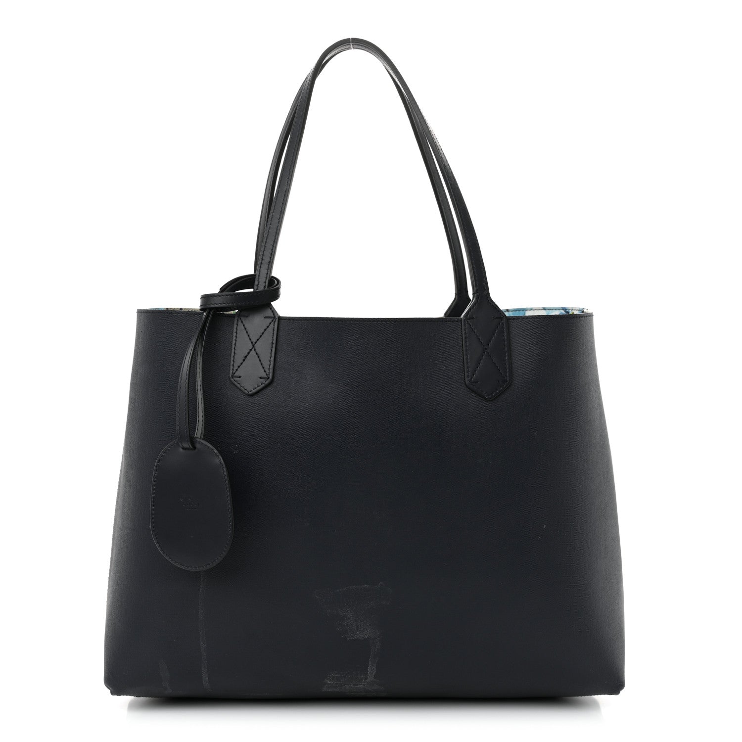 Gucci GG Supreme Monogram Blooms Medium Reversible Tote Beige Blue Navy 3 of 21