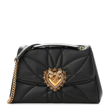 Dolce & Gabbana Nappa Quilted Devotion Bag Black 1 of 10
