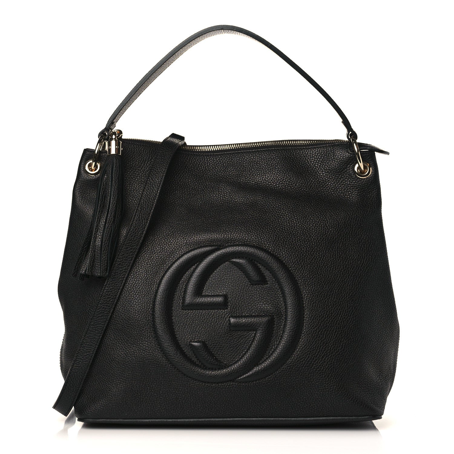 Gucci Pebbled Calfskin Large Soho Hobo Black 1 of 8