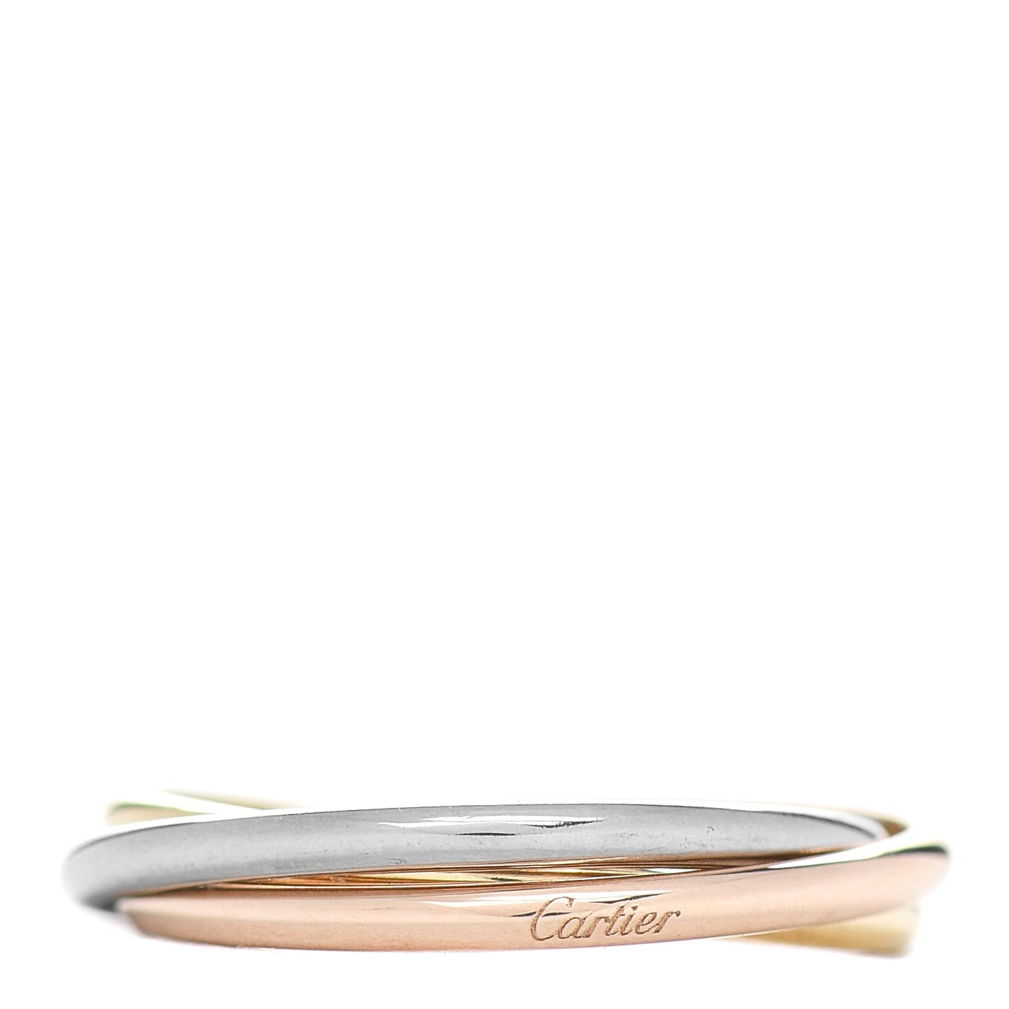 18K Pink Yellow White Gold Extra Small Trinity Ring 49 4.75