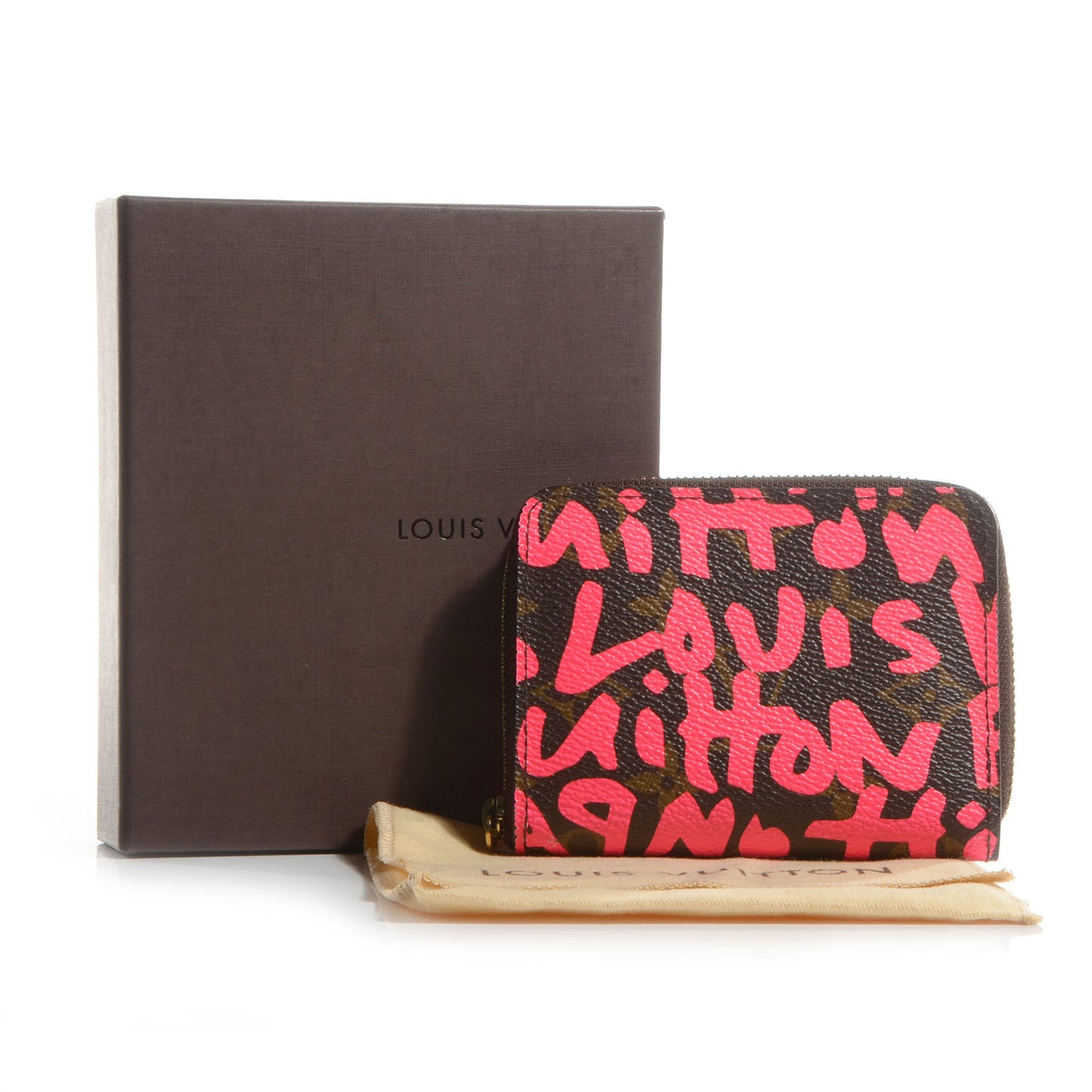 Monogram Graffiti Zippy Coin Purse Fuchsia