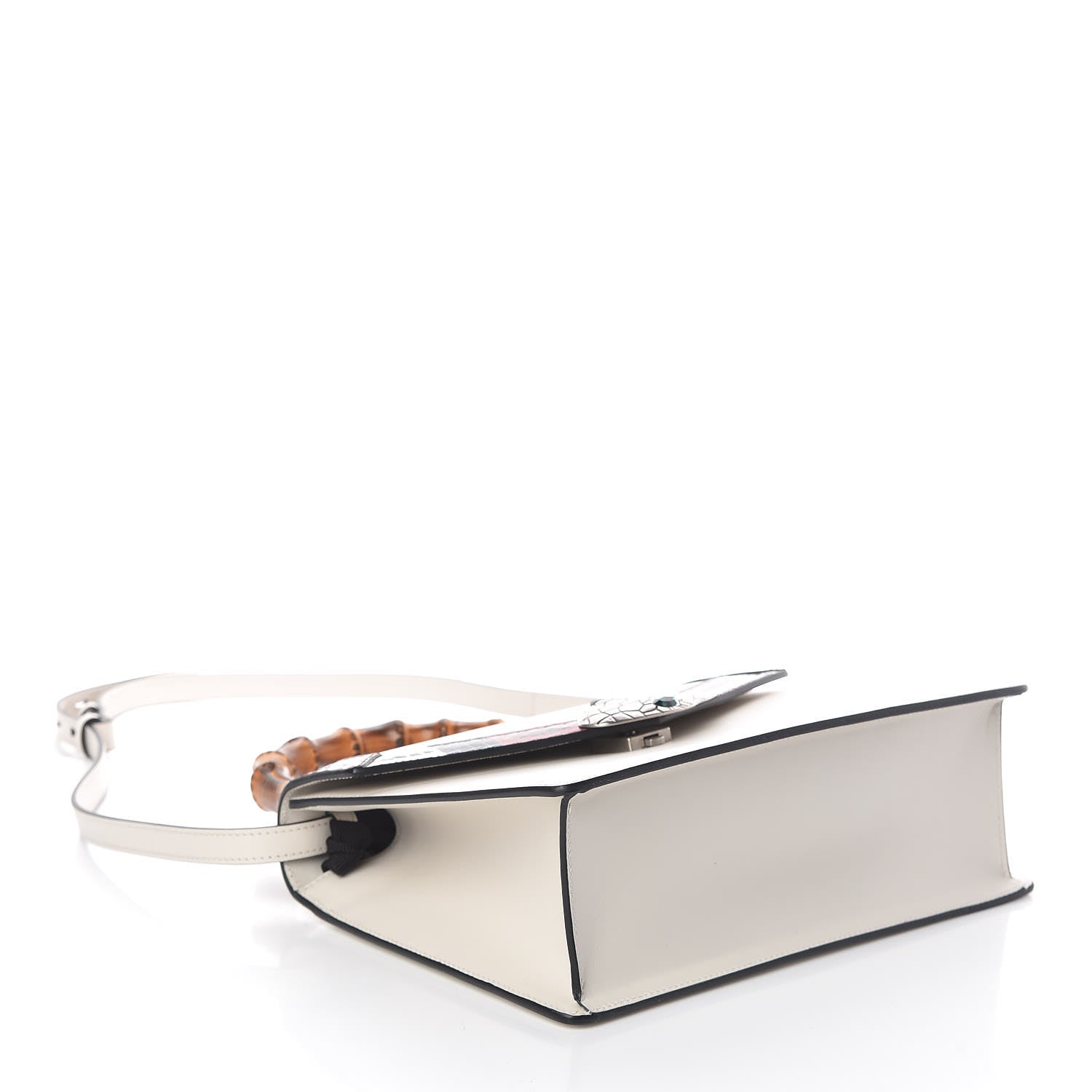 Gucci Calfskin Snakeskin Small Lilith Top Handle Bag White 4 of 9