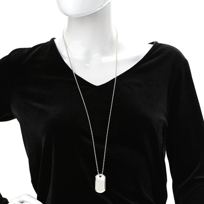 Tiffany Sterling Silver Coin Edge Dog Tag Necklace 2 of 6