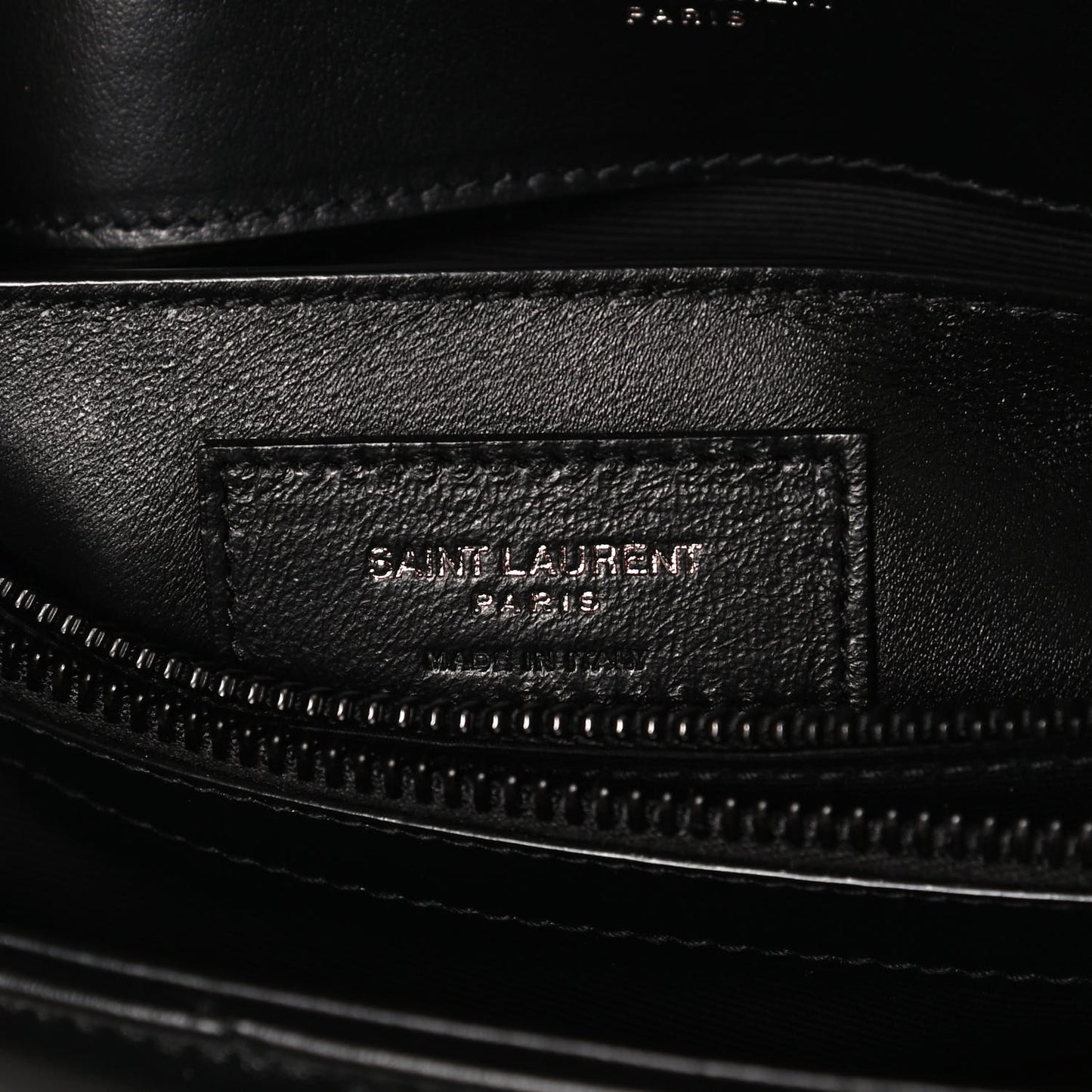 Calfskin Y Quilted Monogram Small Loulou Chain Satchel Black