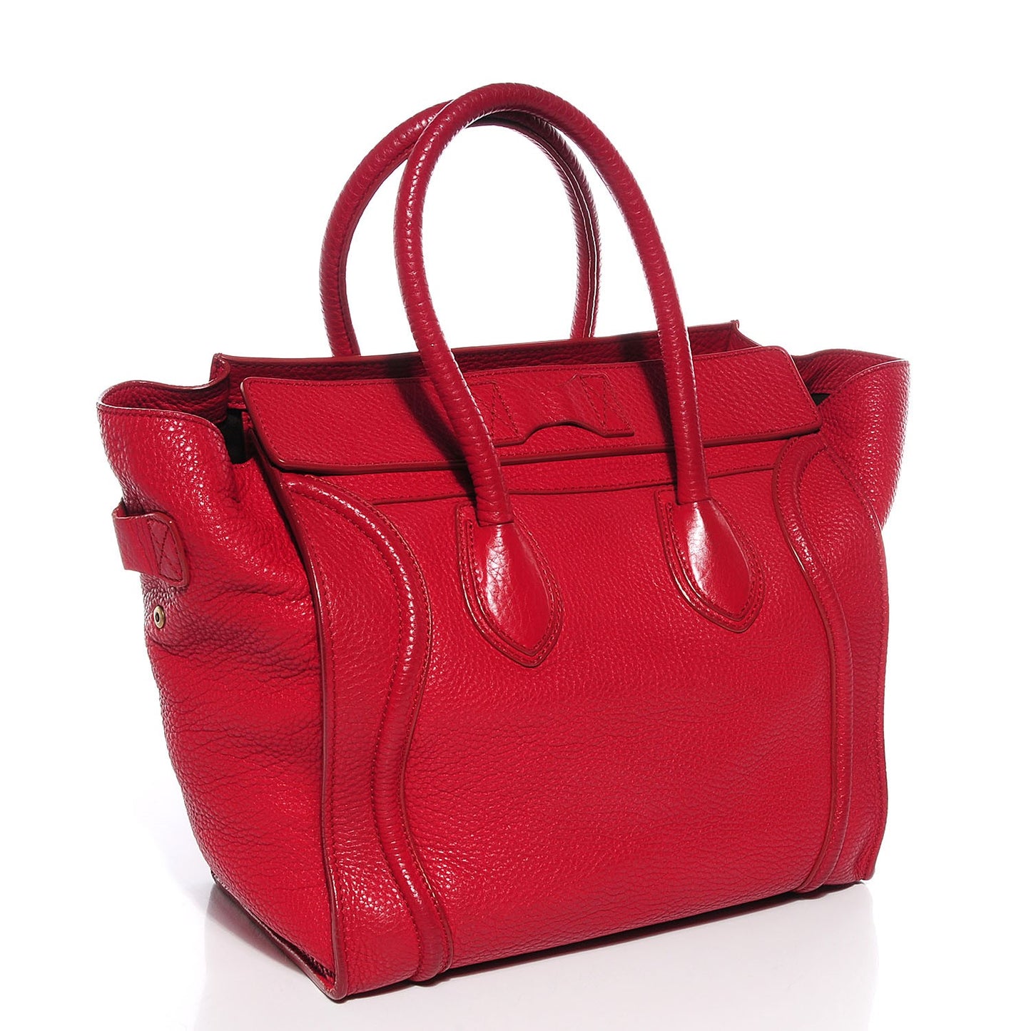 Pebbled Calfskin Mini Luggage Red