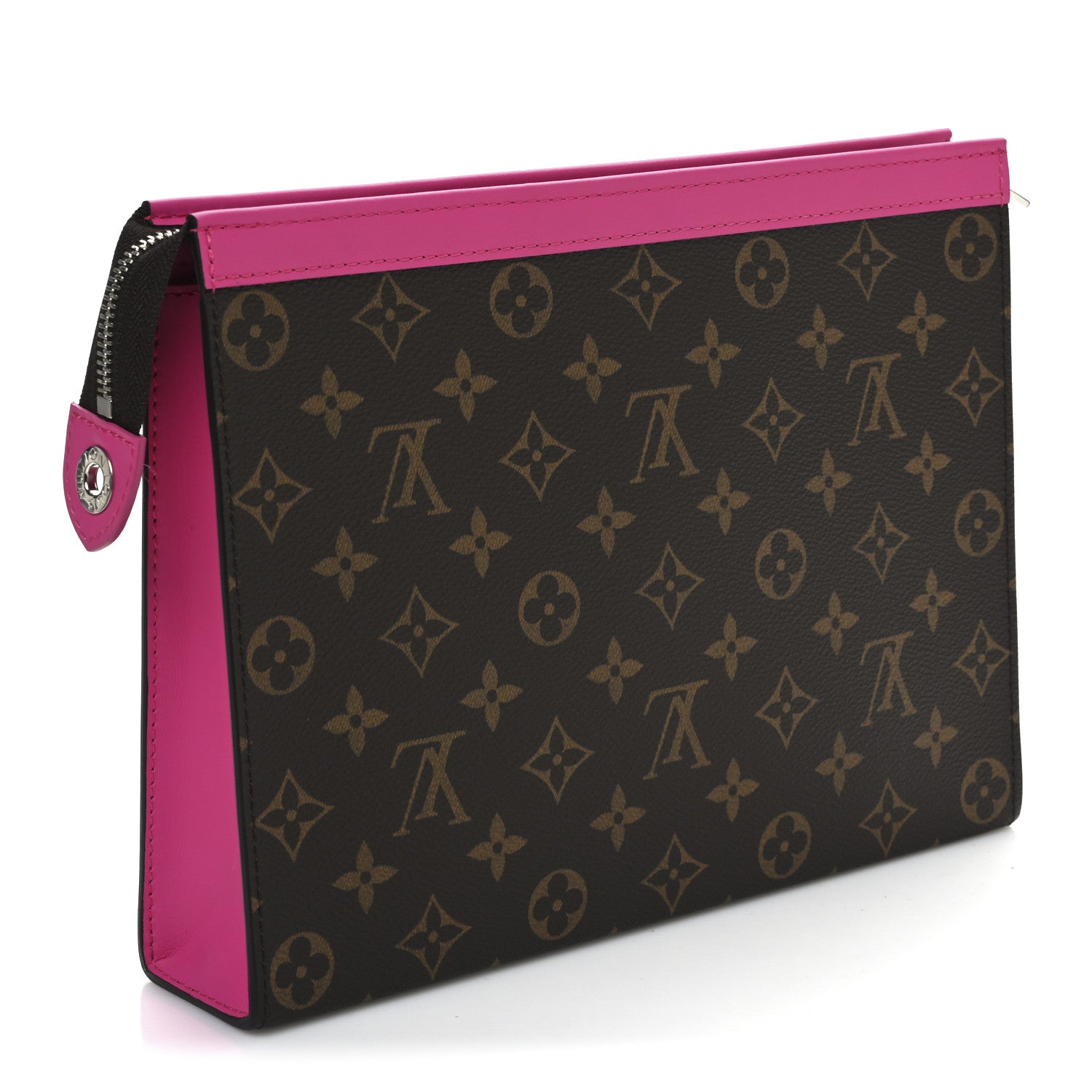 Louis Vuitton Monogram Macassar Pochette Voyage MM Fuchsia 3 of 9
