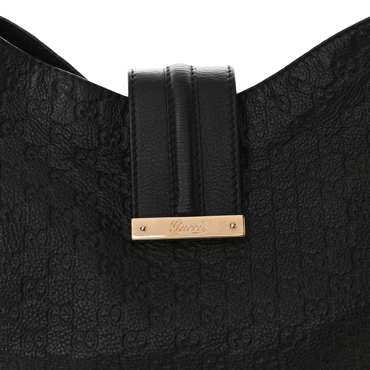 Guccissima Large New Ladies Web Hobo Black