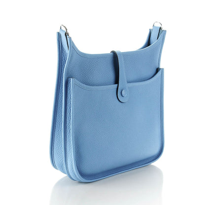 Hermes Taurillon Clemence Evelyne III PM Bleu Paradis 3 of 11