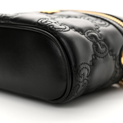 Gucci Calfskin GG Matelasse Mini Top Handle Bag Black 10 of 12