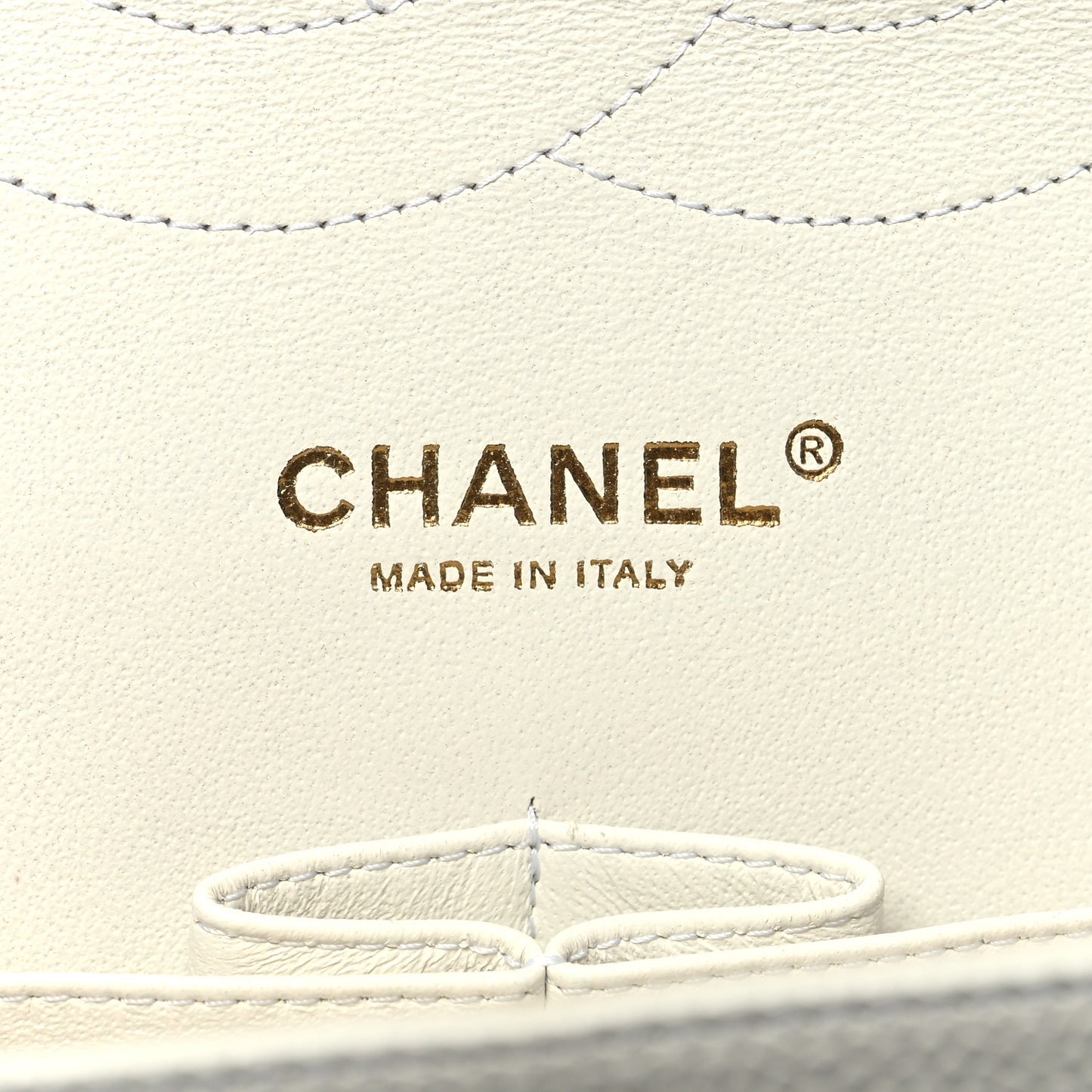 Caviar Quilted Jumbo Double Flap White