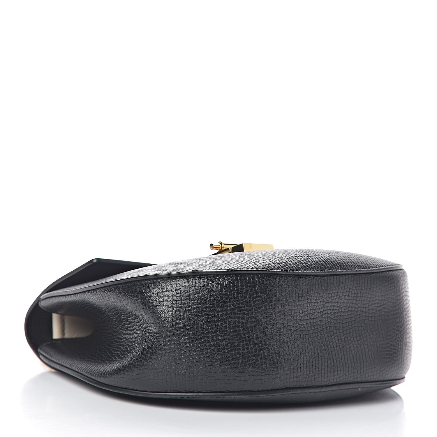 Chloe Grained Calfskin Lambskin Bi-Color Drew Shoulder Bag Black Powder Beige 4 of 9