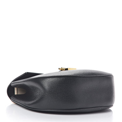 Chloe Grained Calfskin Lambskin Bi-Color Drew Shoulder Bag Black Powder Beige 4 of 9