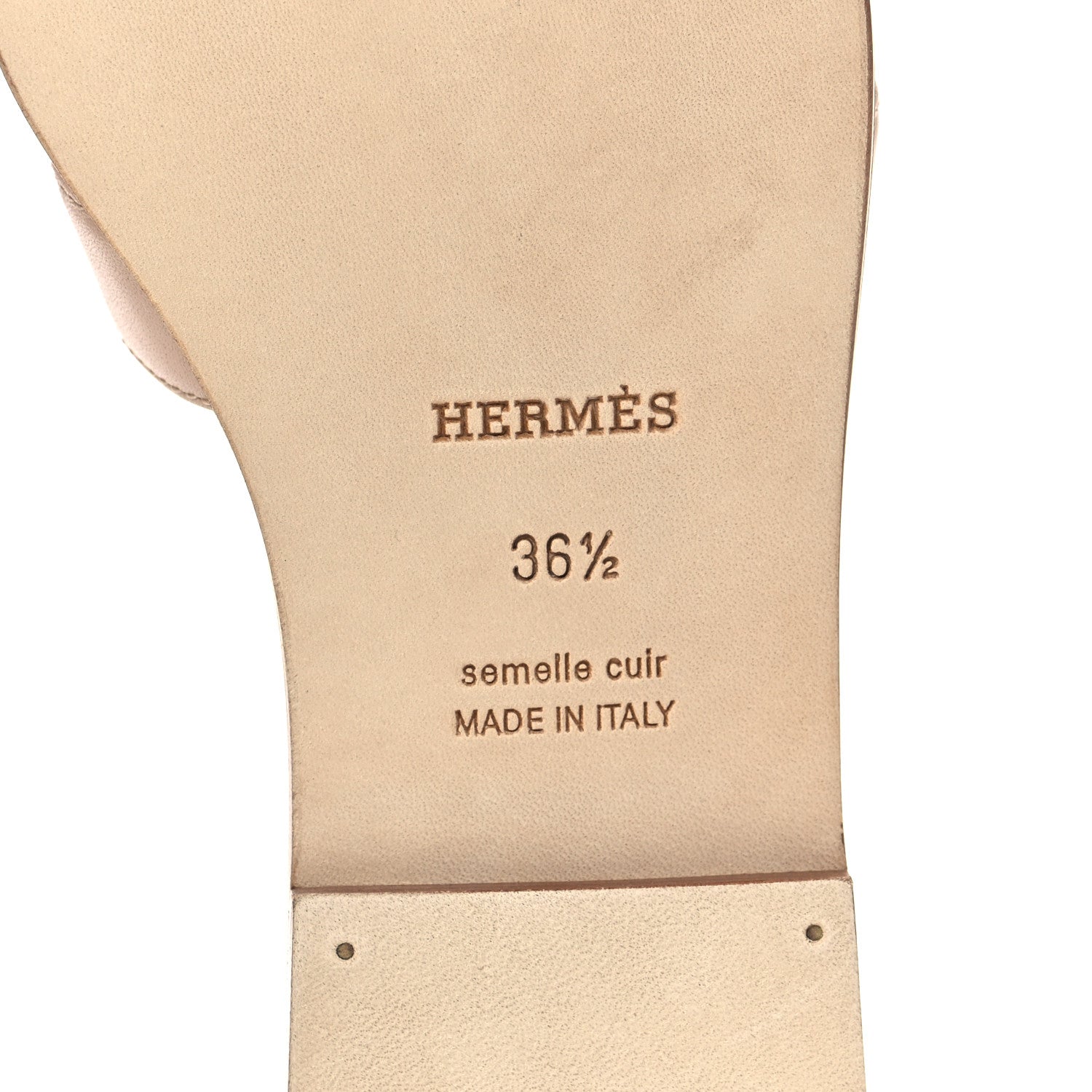 Hermes Box Calfskin Oran Sandals 36.5 Bois De Santal 6 of 9