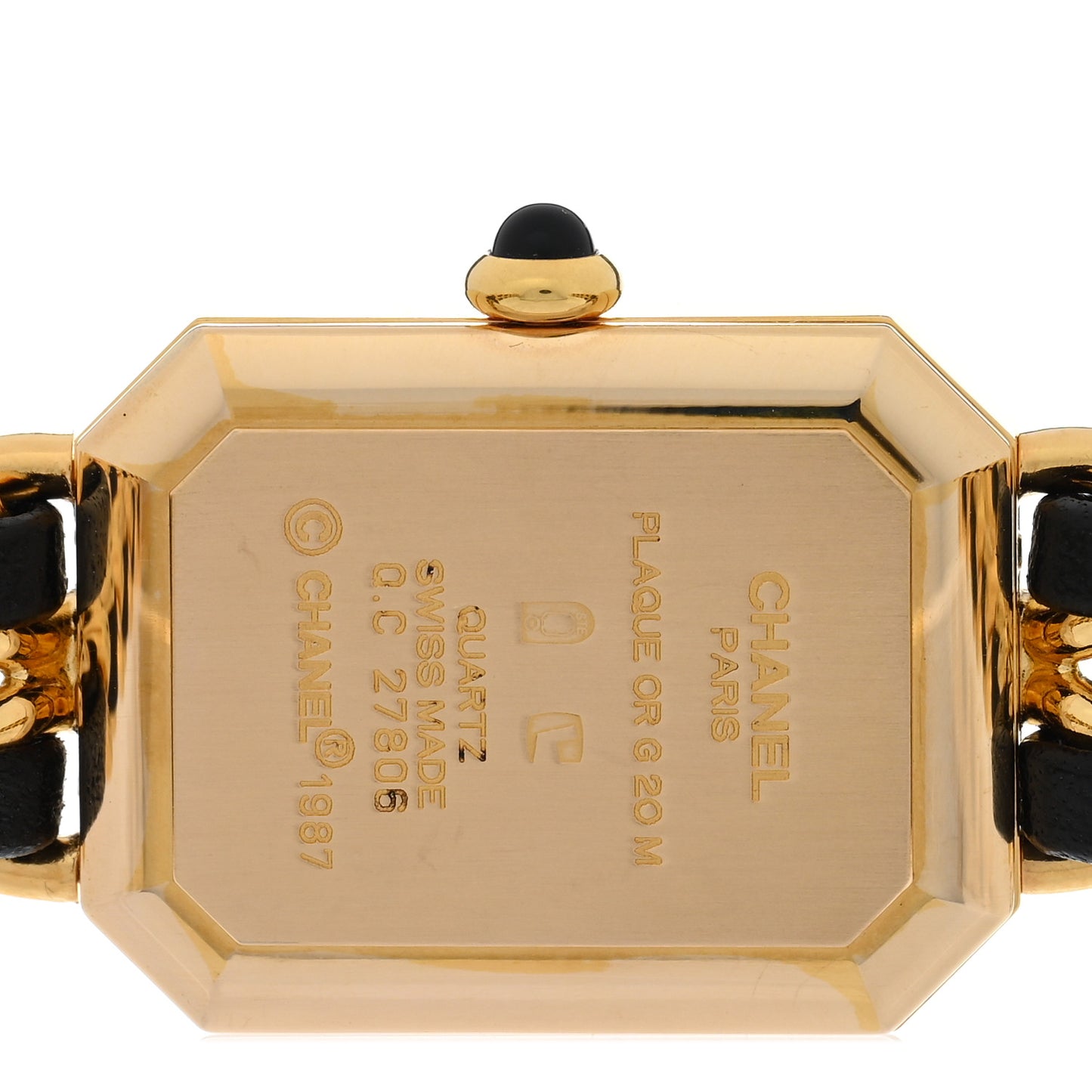 Stainless Steel Lambskin 20mm Chain Premiere Quartz Watch Gold M