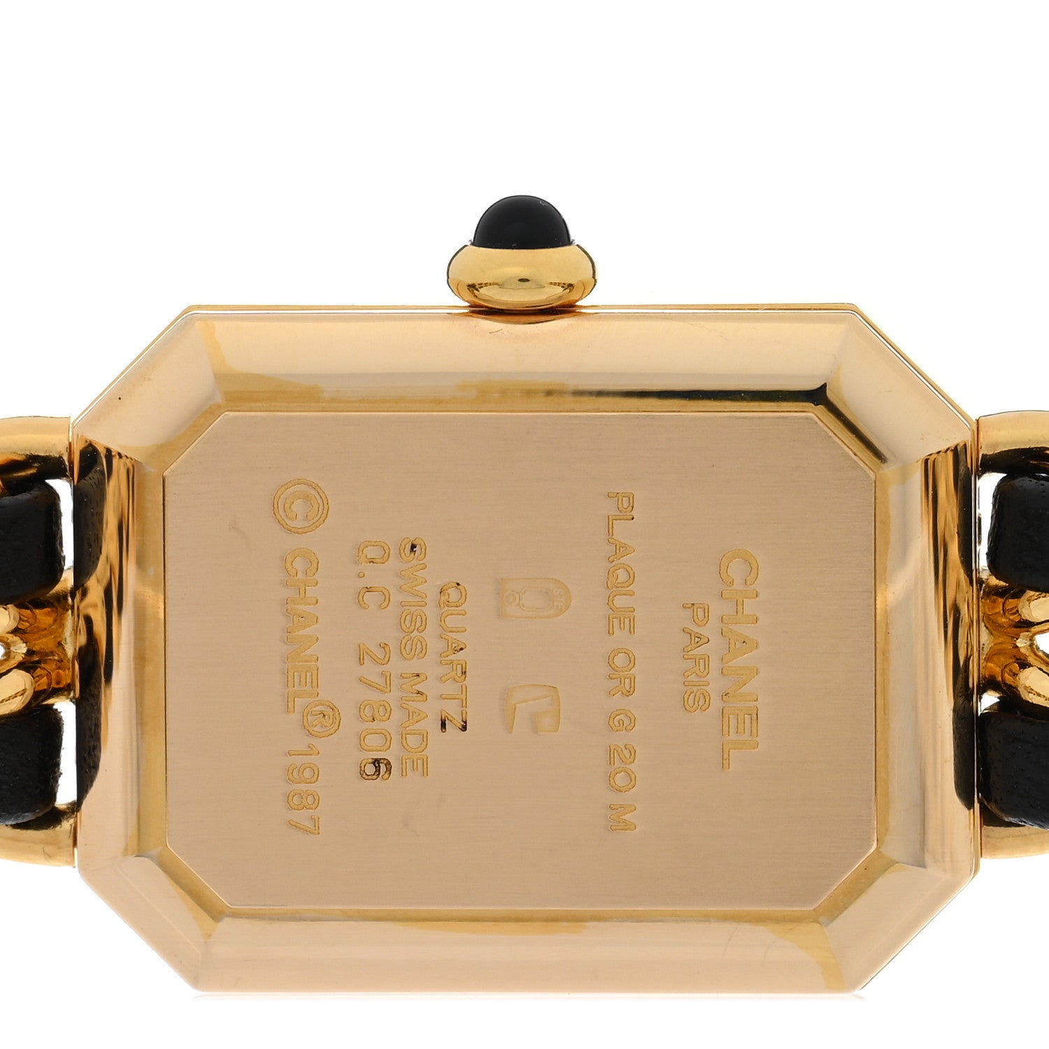 Chanel Stainless Steel Lambskin 20mm Chain Premiere Quartz Watch Gold M 4 of 4