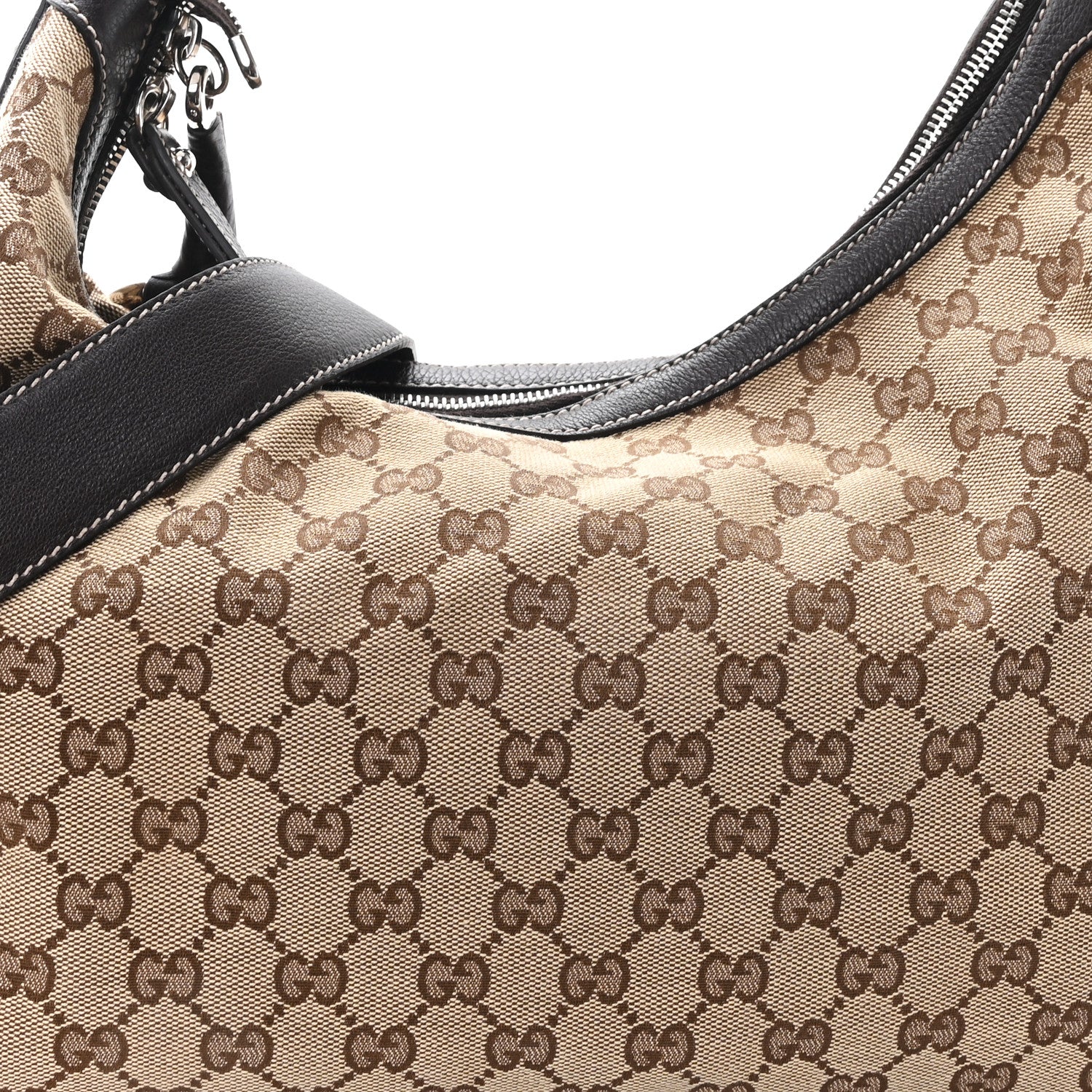 Gucci Monogram Medium Icon Bit Hobo Dark Brown 8 of 10