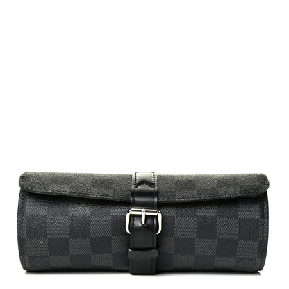 Louis Vuitton Damier Graphite 3 Watch Travel Case 1 of 7