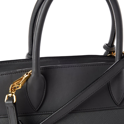 Prada Saffiano City Calfskin Medium Esplanade Tote Mercurio 16 of 19