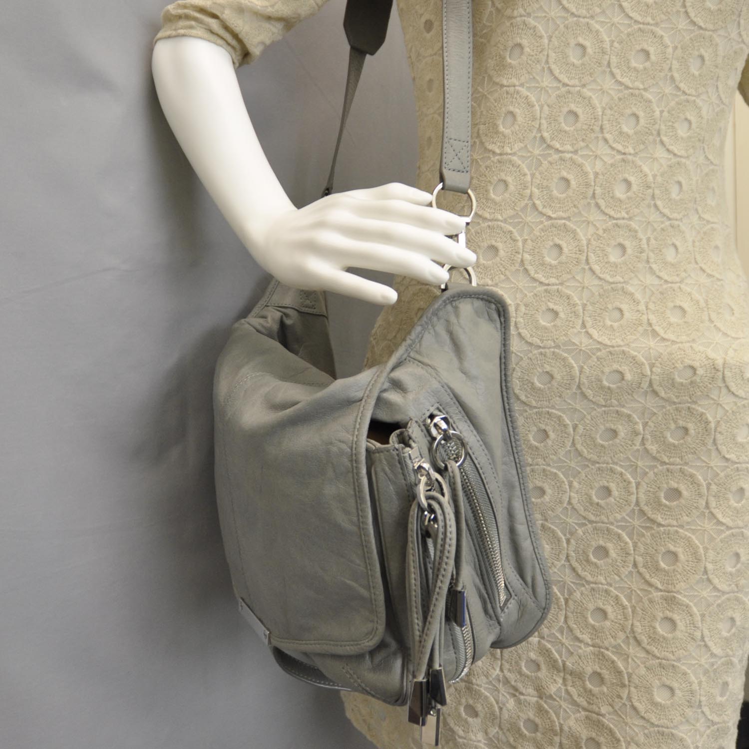 Alexander Wang Leather Iris Messenger Bag Grey 2 of 8