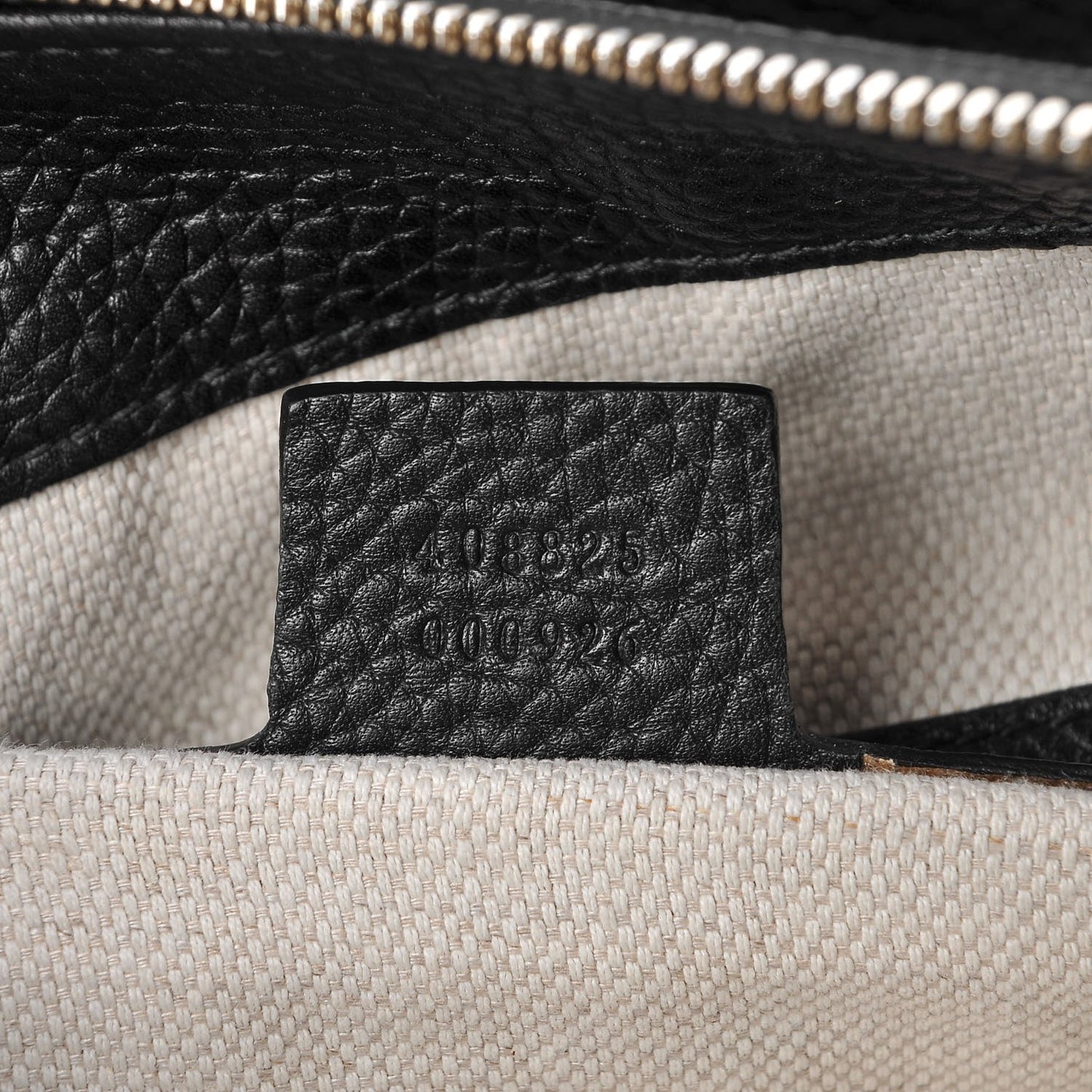 Pebbled Calfskin Large Soho Hobo Black