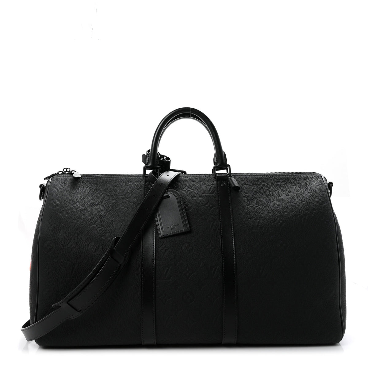 Louis Vuitton Taurillon Monogram Keepall Bandouliere 50 Black 1 of 9