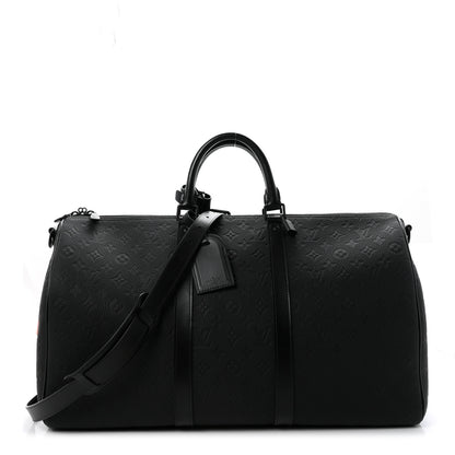 Louis Vuitton Taurillon Monogram Keepall Bandouliere 50 Black 1 of 9