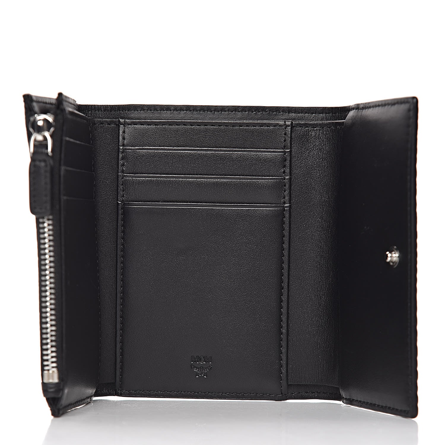 MCM Visetos Tri-Fold Wallet Black 5 of 8