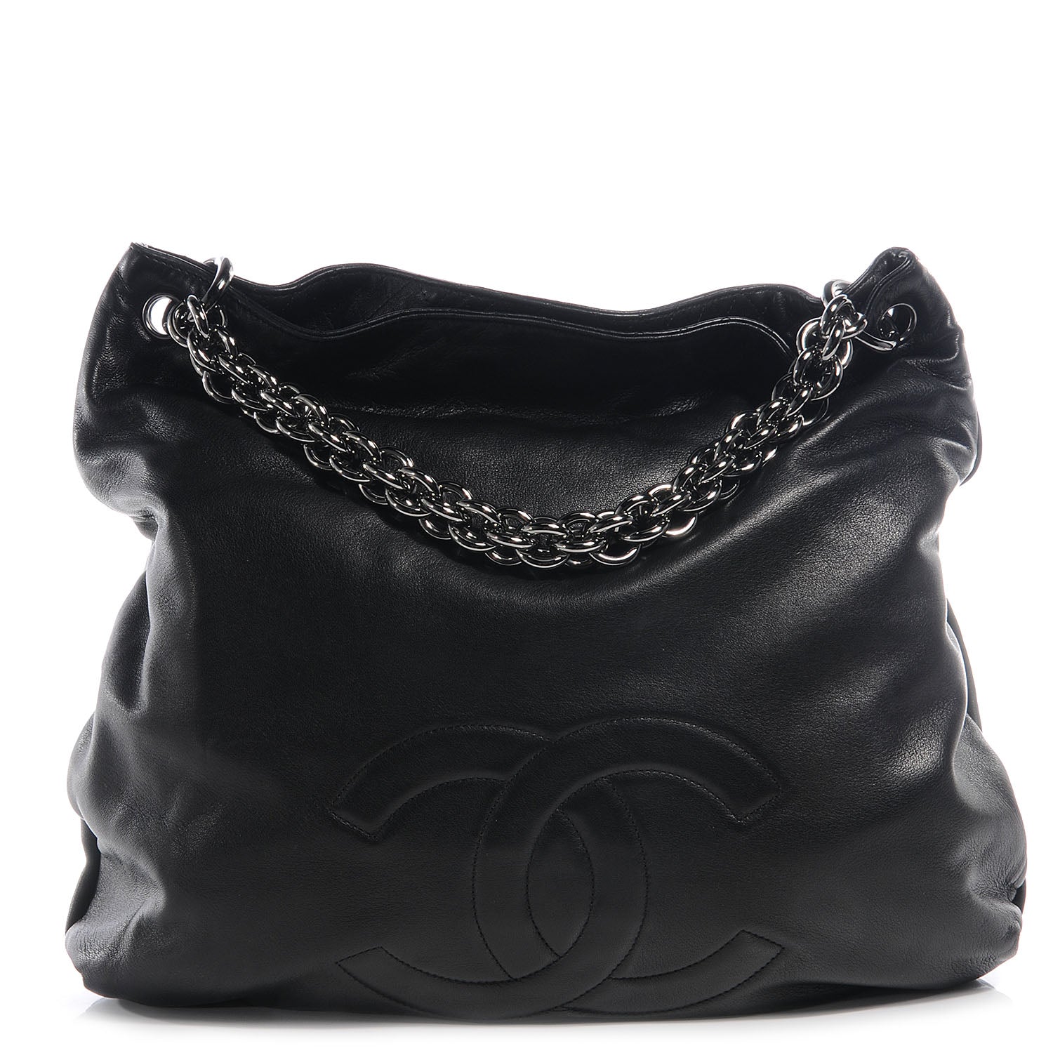 Chanel Lambskin Soft and Chain Large Hobo Black 1 of 8