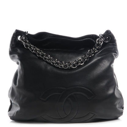 Chanel Lambskin Soft and Chain Large Hobo Black 1 of 8
