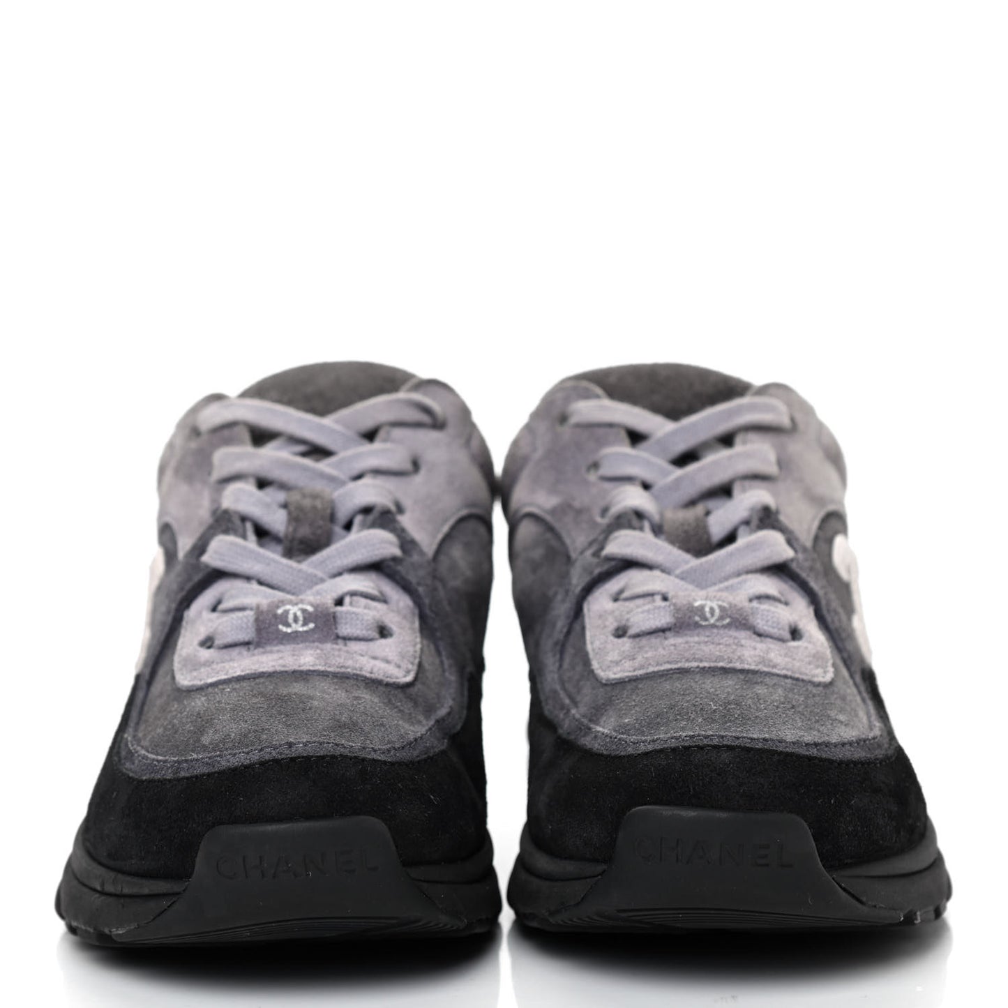 Suede Calfskin CC Sneakers 35 Grey