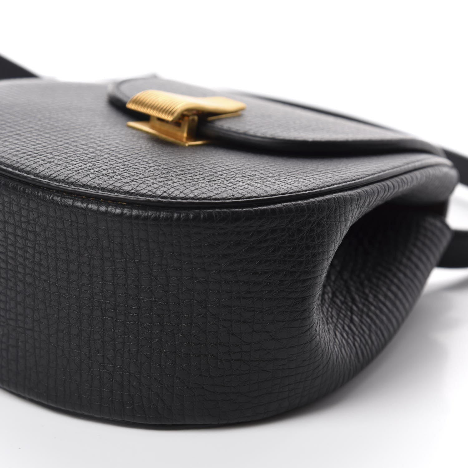Bottega Veneta Palmellato Calfskin Rounded Belt Bag Black 7 of 8