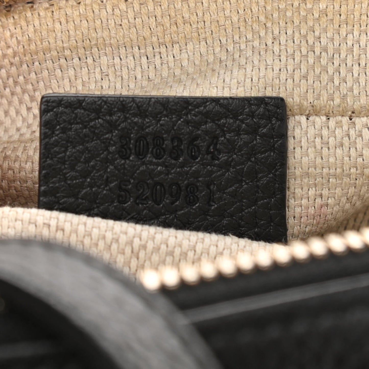 Pebbled Calfskin Small Soho Disco Bag Black