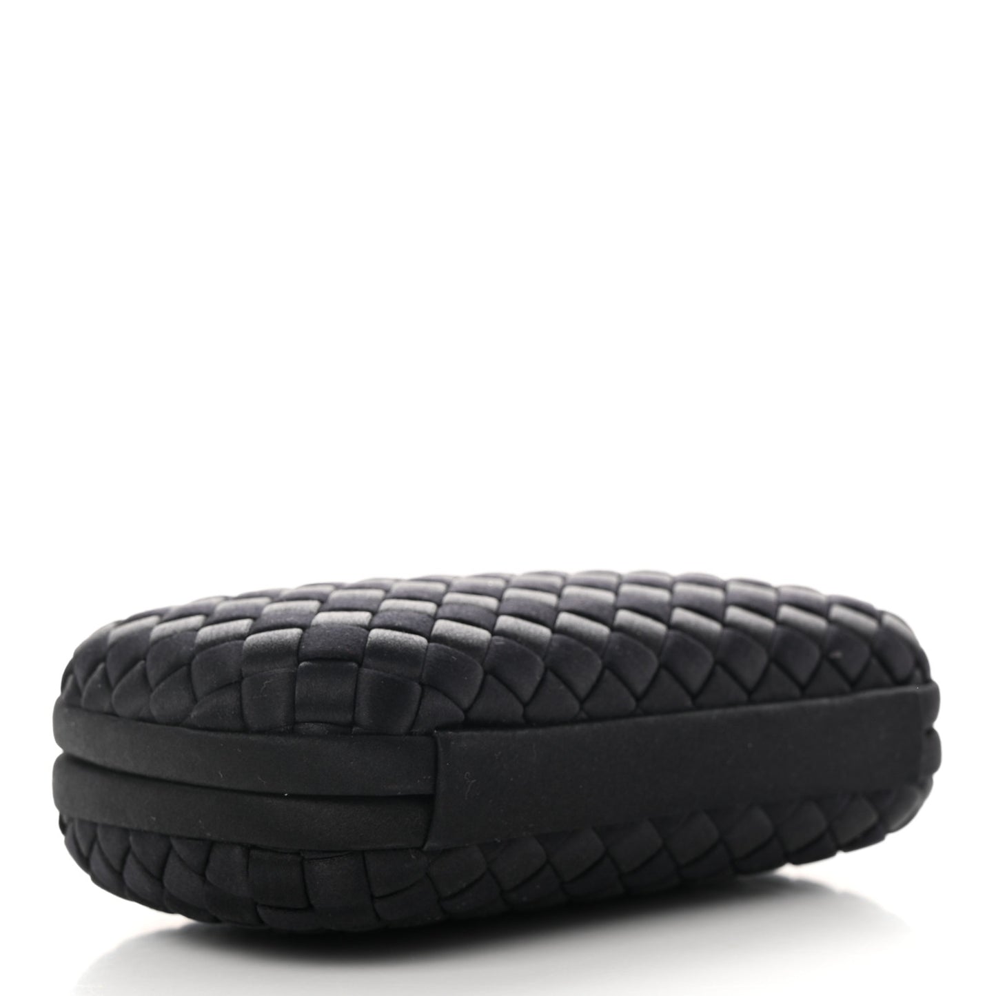 Satin Intreccio Impero Knot Clutch Black