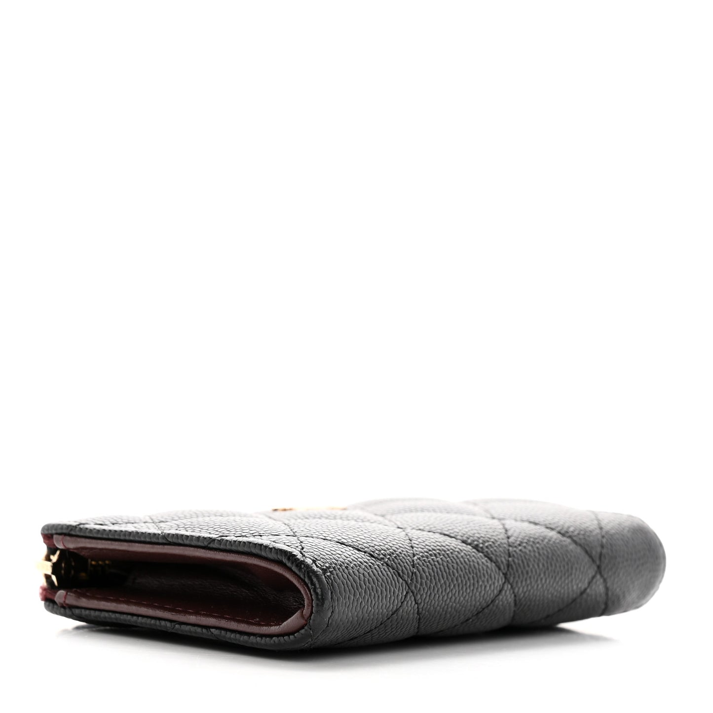 Caviar Quilted Key Holder Case Black